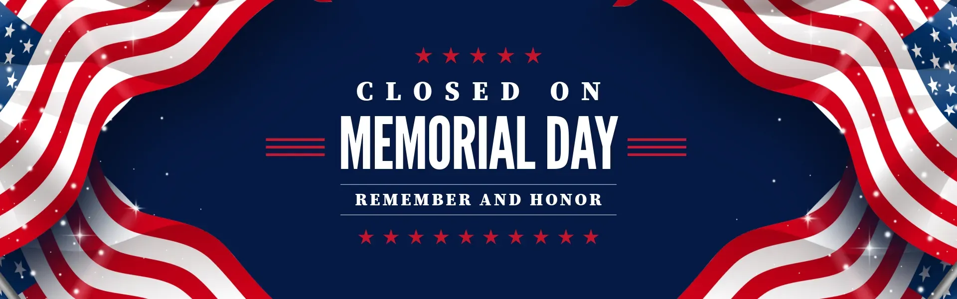 Closed on Memorial Day